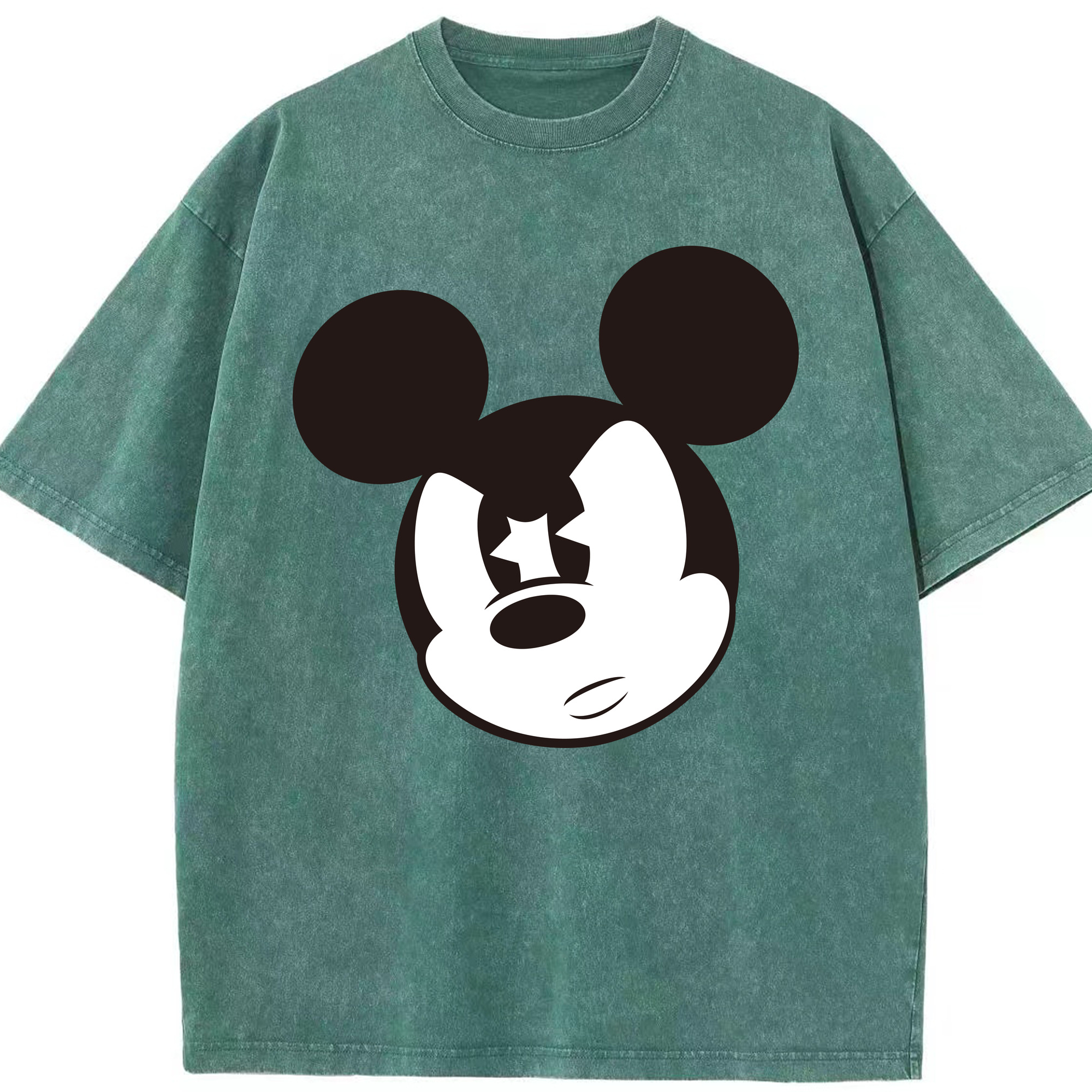 （画像用） ミッキーマウス Mickey Mouse 綿100% ヴィンテージ風 半袖Tシャツ（フロントプリント）
